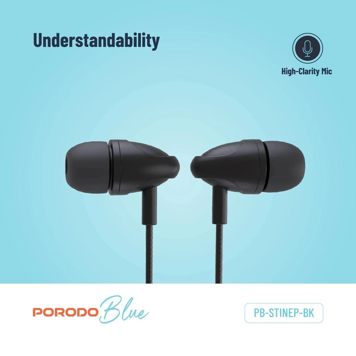 PB-STINEP-BK Wired Earbud
