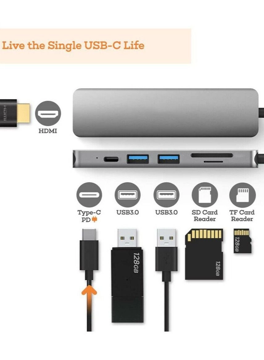 USB-C Hub - 6 in 1 4K
