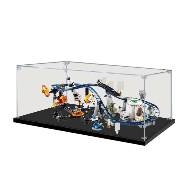 Acrylic Display Case for 31142 - 60x30x30cm Walnut Bottom