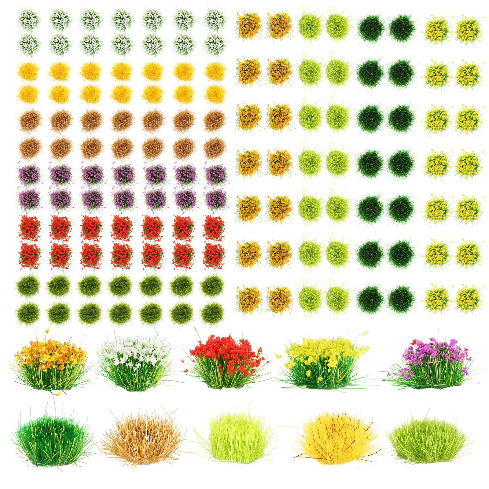 Miniature World Model Flower Cluster - 140Pcs 1:35/1:48/1:72/1:87