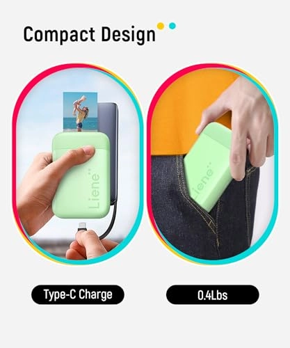 Photo Printer ZPP110 - 2x3 + ZINK Photo Paper - 50 Sheets