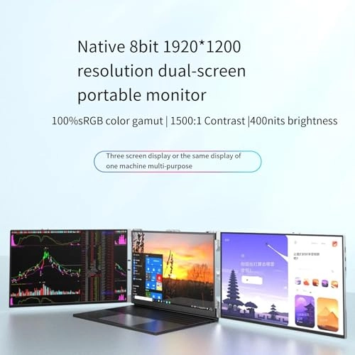 Dual screen portable monitor - 14 Inches 1920*1200