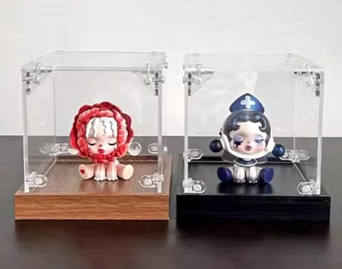 Acrylic Display Case for LEGO 21343 Vikinng Valleey - 3MM thickness Wood color