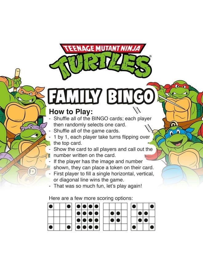 Teenage Mutant Ninja Turtles Bingo Game - English Ages 6 and Up