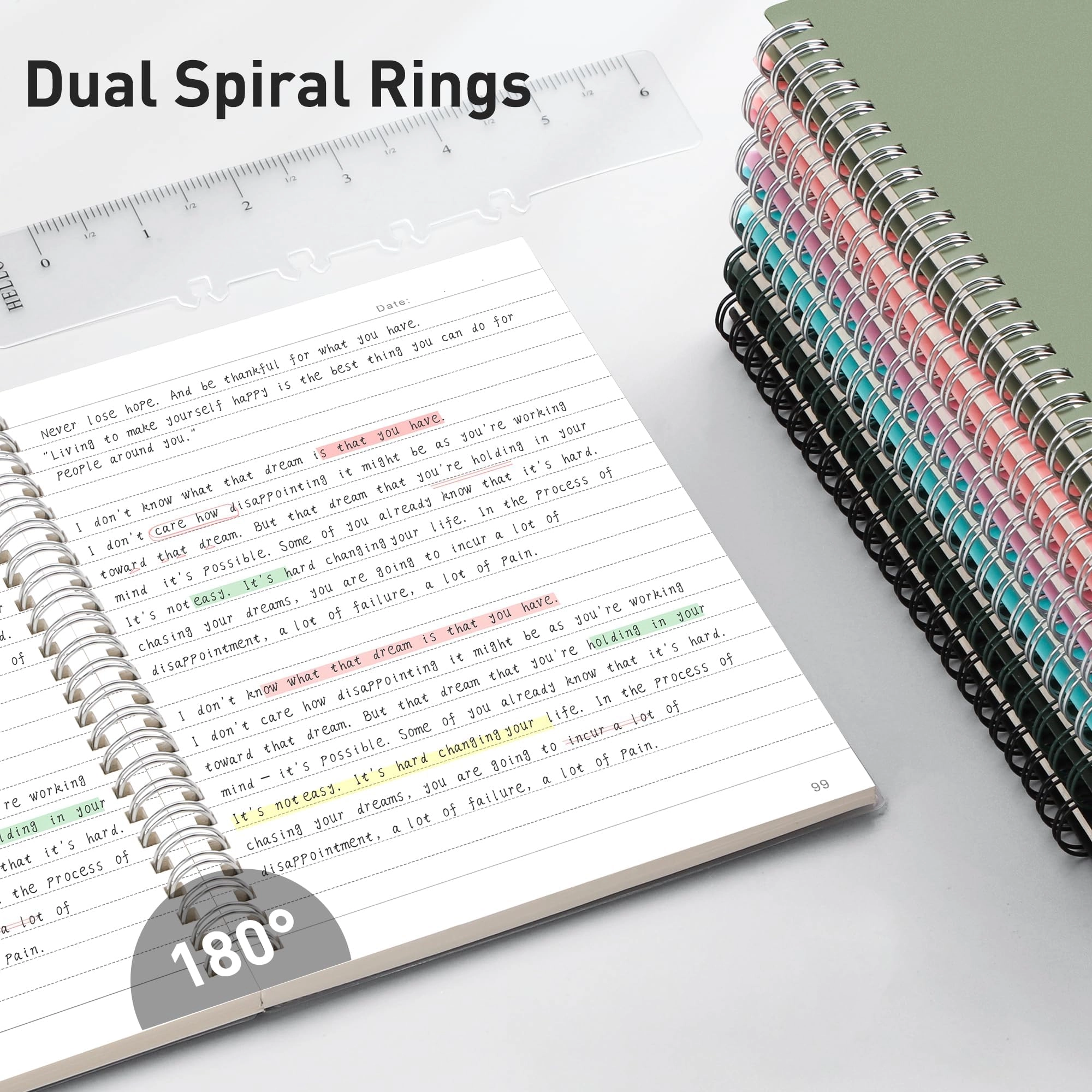 Notebook A5 Spiral - Lined 80 Sheets