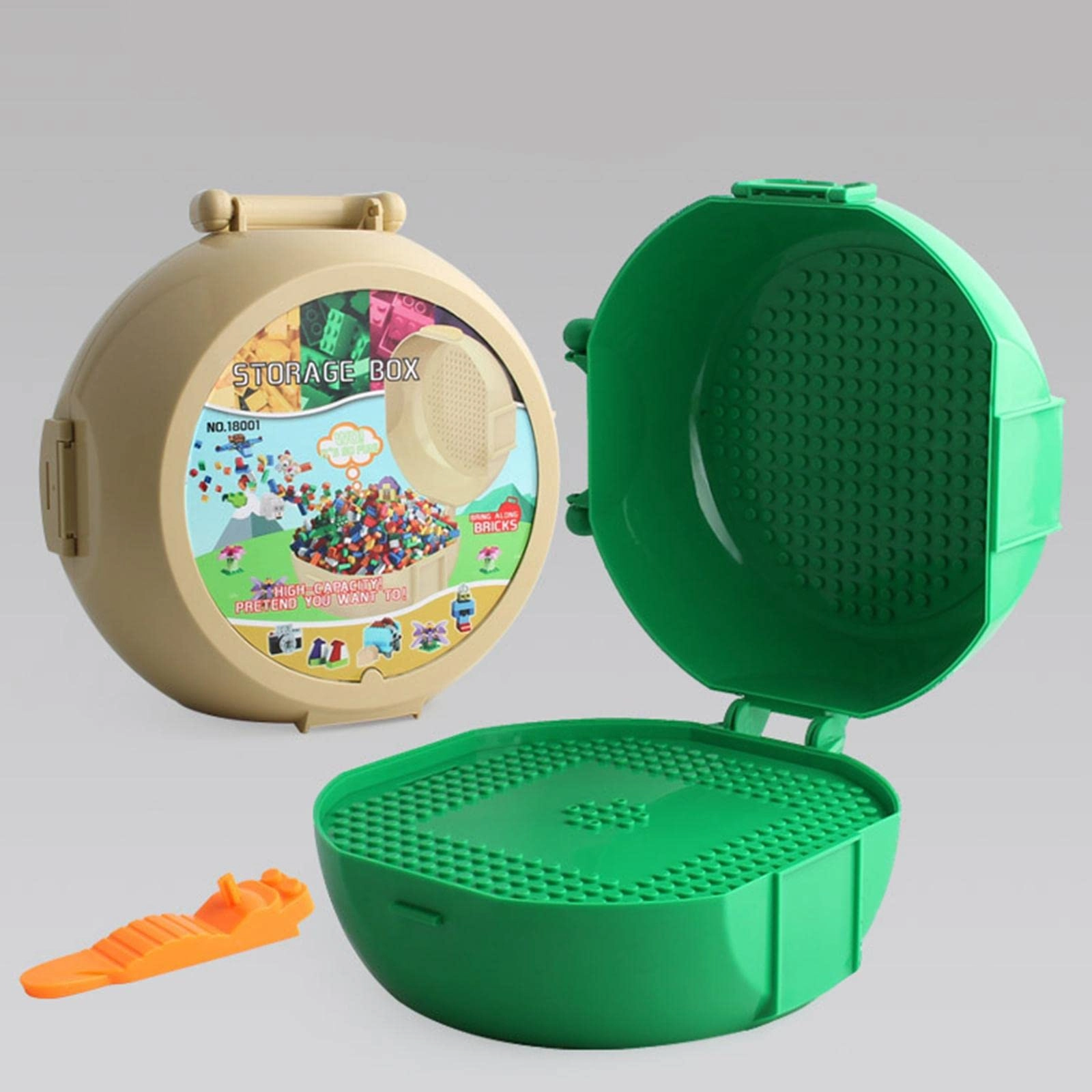 Enakshi (LABEL) Building Blocks Storage Carrying Case - Beige 21x21x12cm