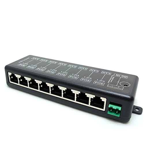 8 PORT POE INJECTOR - 12~48V DC 10/100/1000M