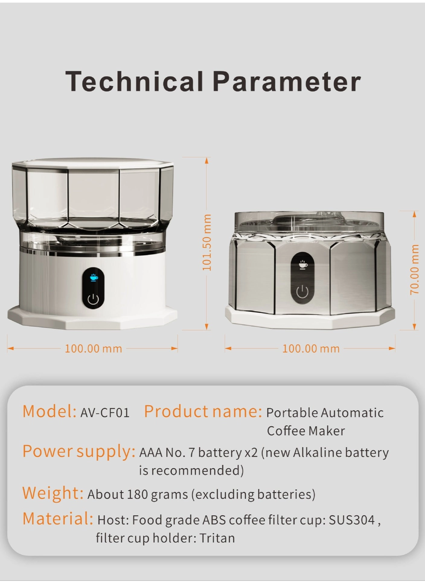 Portable Capsules Coffee Maker - Capsules and coffee powder