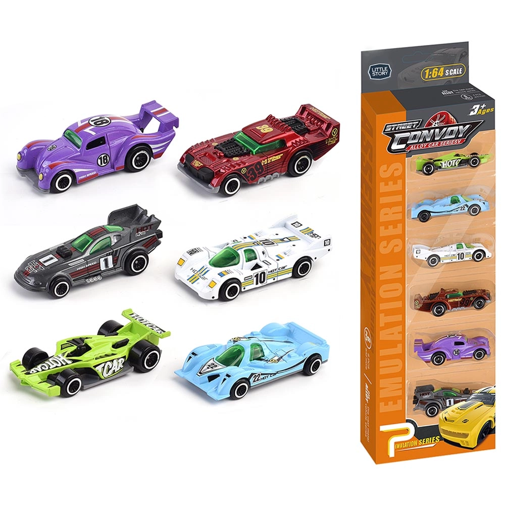 Alloy Glide Racer - 6Pcs