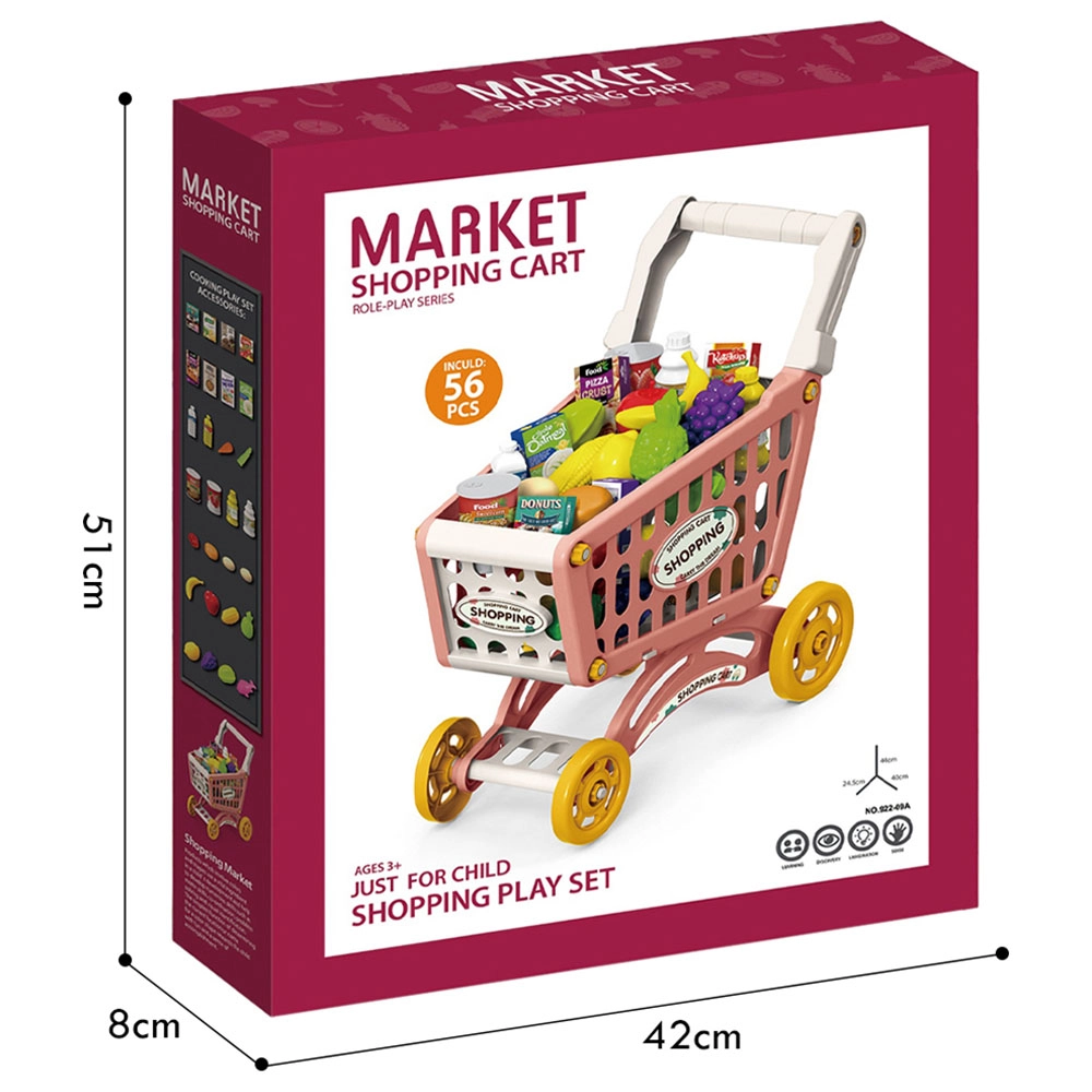 Market Shopping Cart Toy Set - 56pcs (SBF-LS_DIYSC_PI)