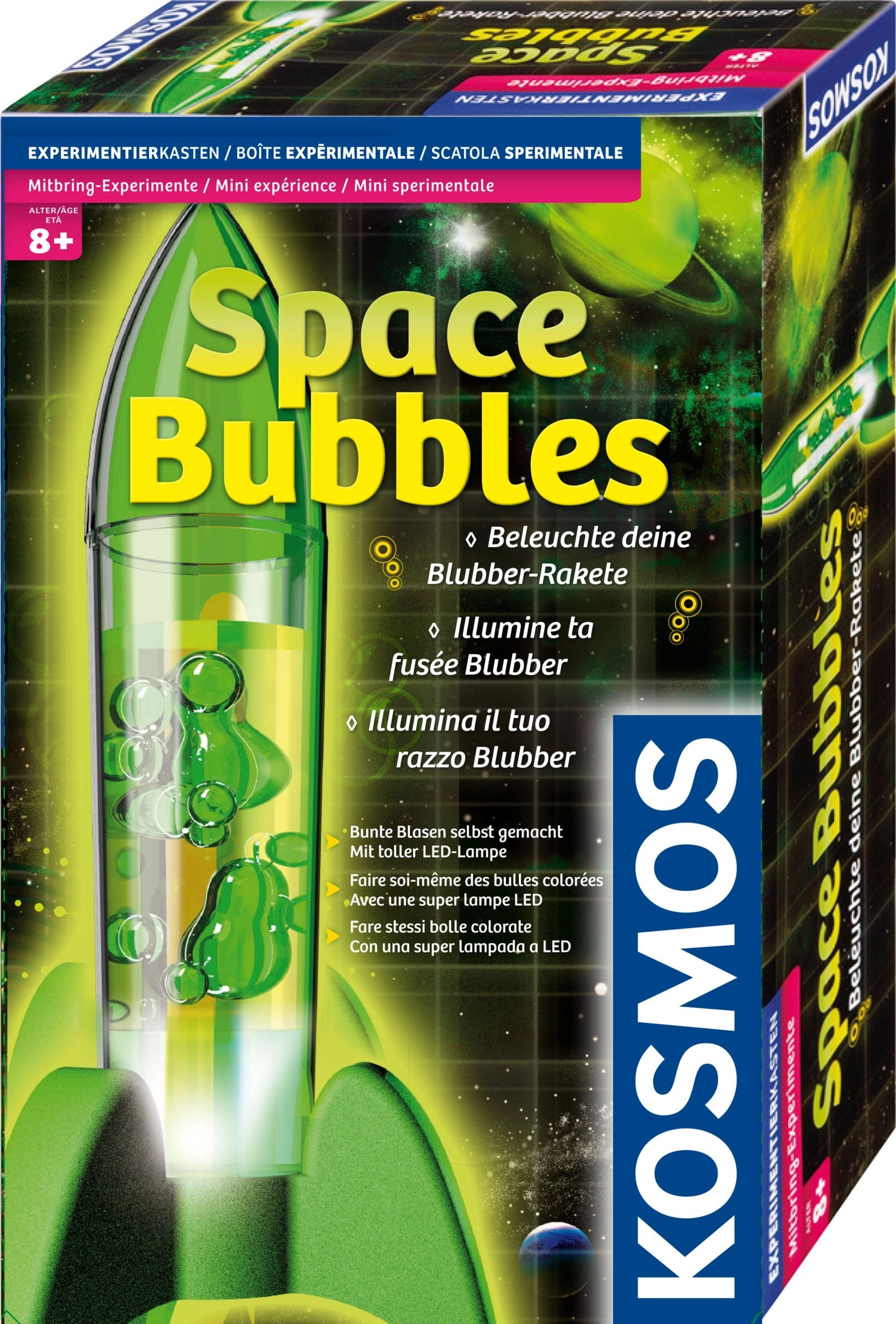 Kosmos Space Bubbles - Mini Rocket Lava Lamp Experiment Set - 8 years+