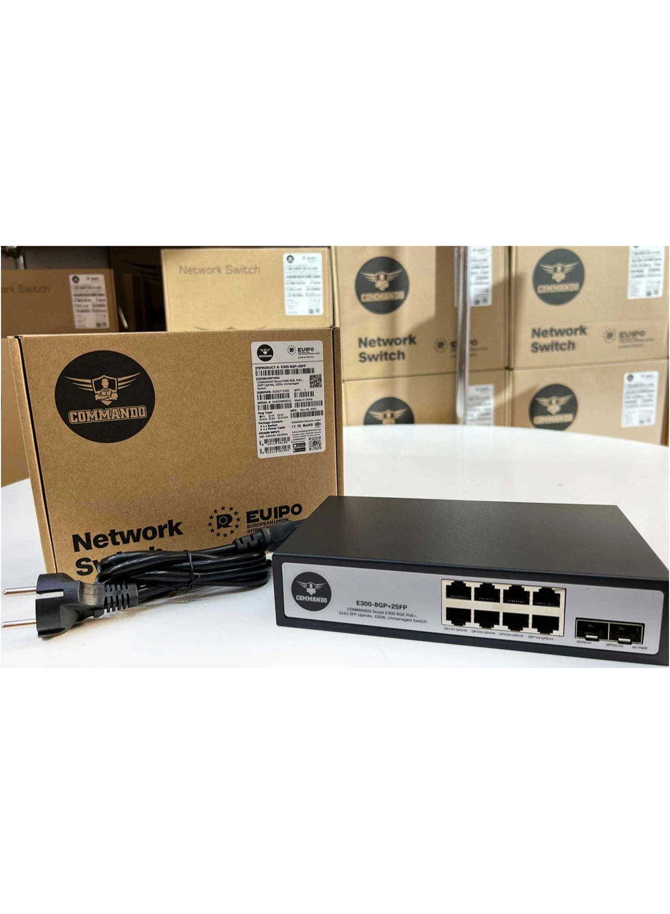 Commando Products, Inc. E300-8GP+2SFP - 8-ports