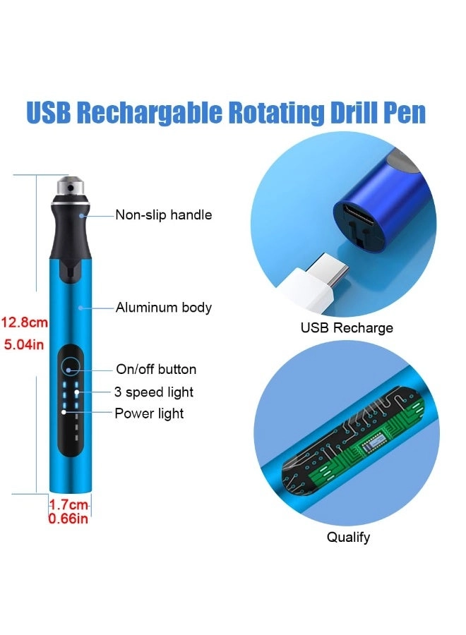 Mini Drill Pen - 3Speed Cordless Rechargeable
