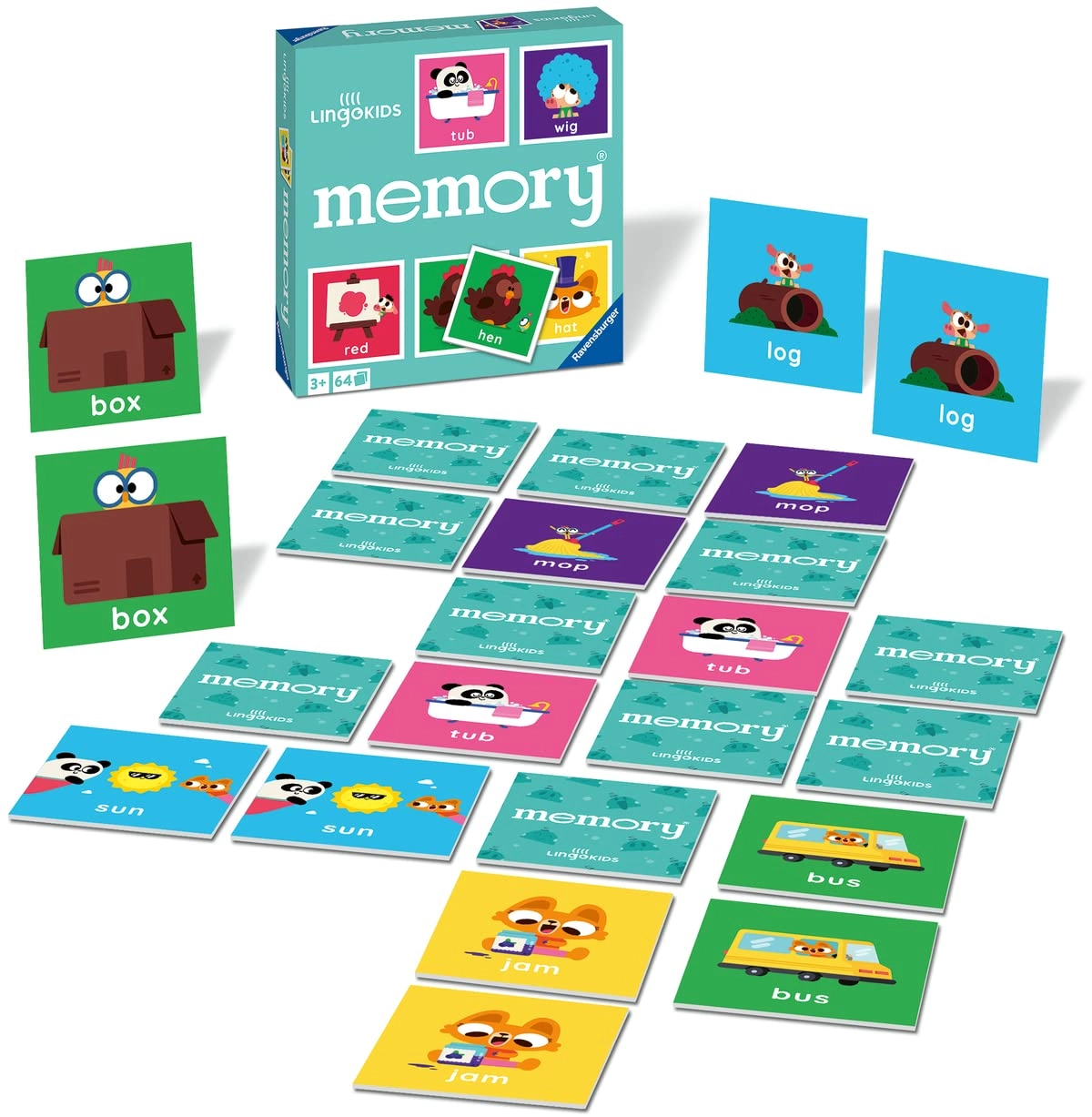 Lingokids Memory Game - 3 years and up 64 pieces