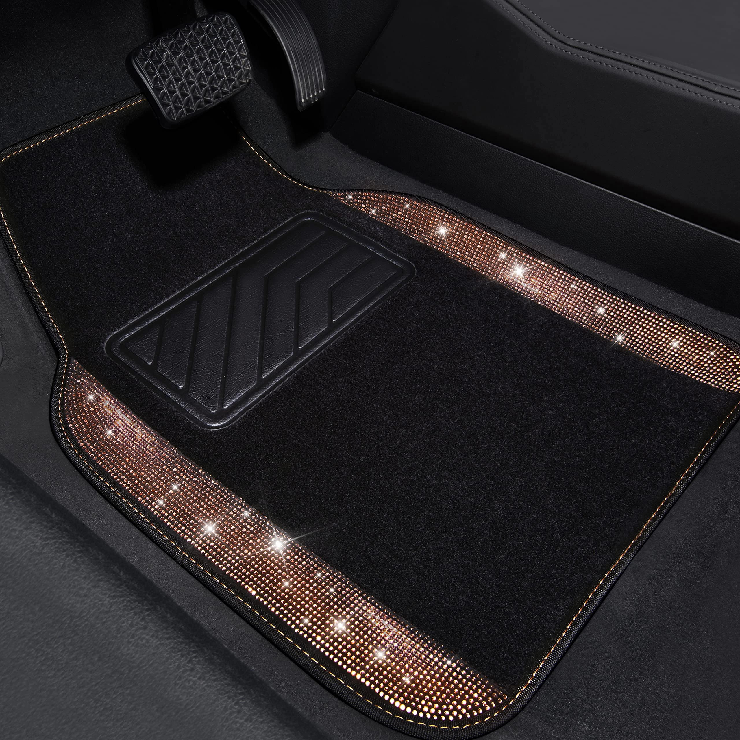 Bling Diamond Car Mats - 4.0 Count Universal Fit