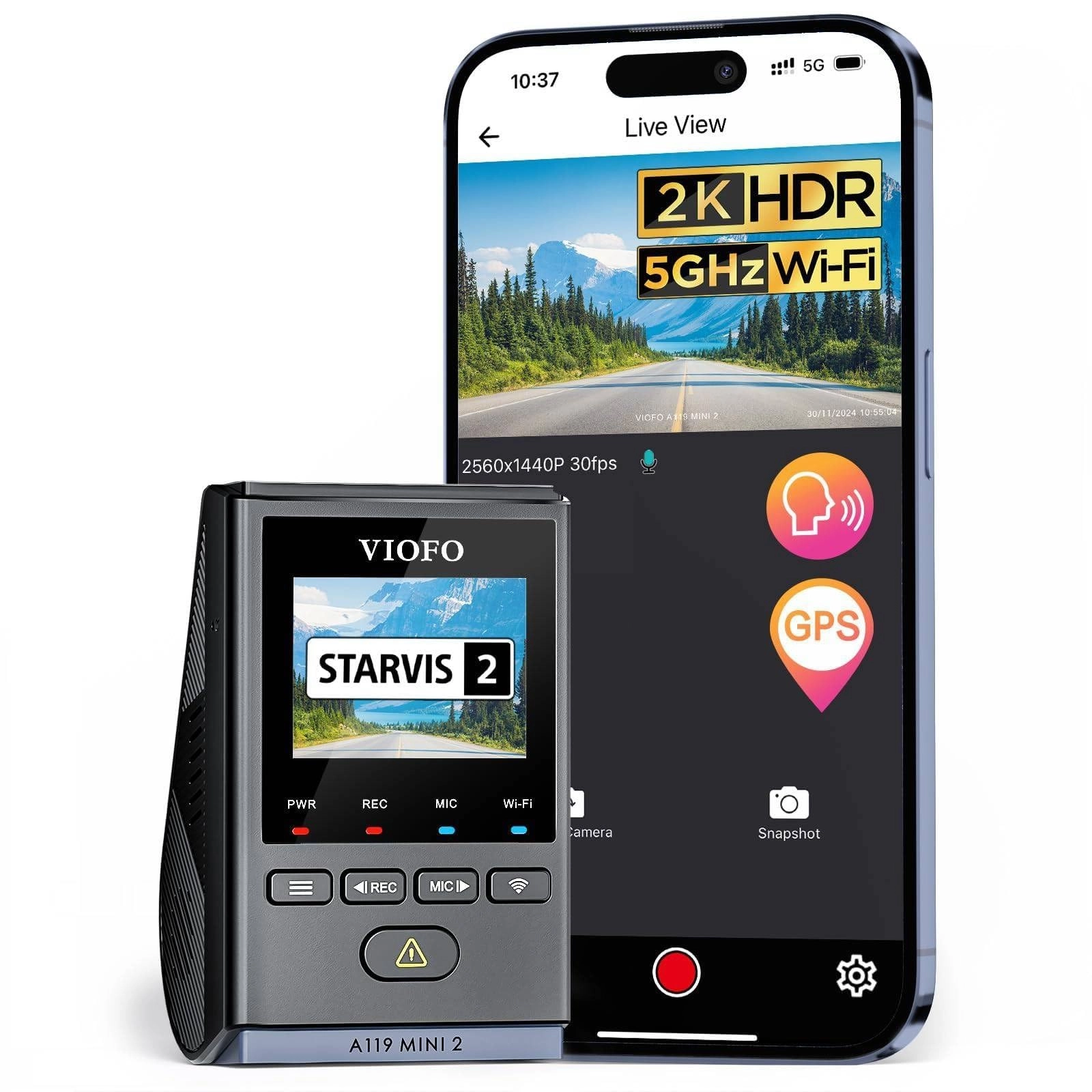 VIOFO A119 Mini 2 2560 X 1440 pixels