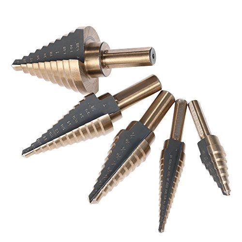 Step Drill Bit Set - 5pcs high speed steel 4241