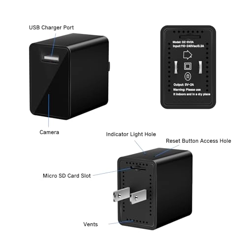 USB Charger Camera 1080p