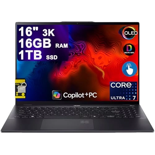 Swift 16 AI - 16" 1TB 16GB Intel 8-core Ultra 7 Series 2 256V