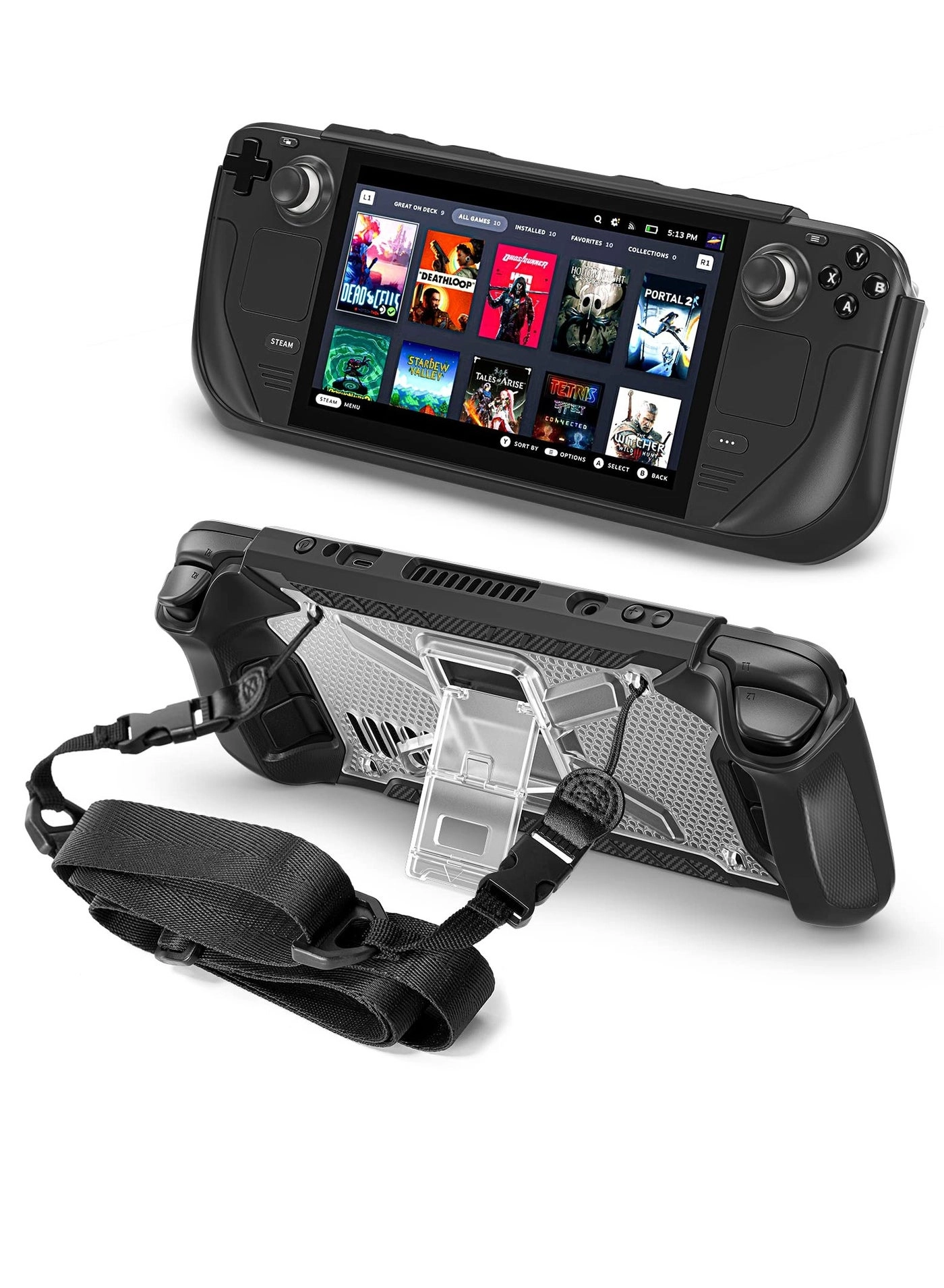 Protective Case for Steam Deck - Kickstand TPU Black