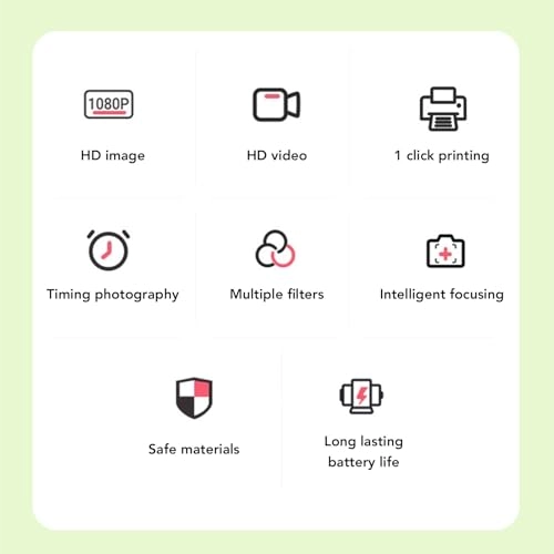 Instant Print Digital Camera - 48MP 1080P 6X zoom