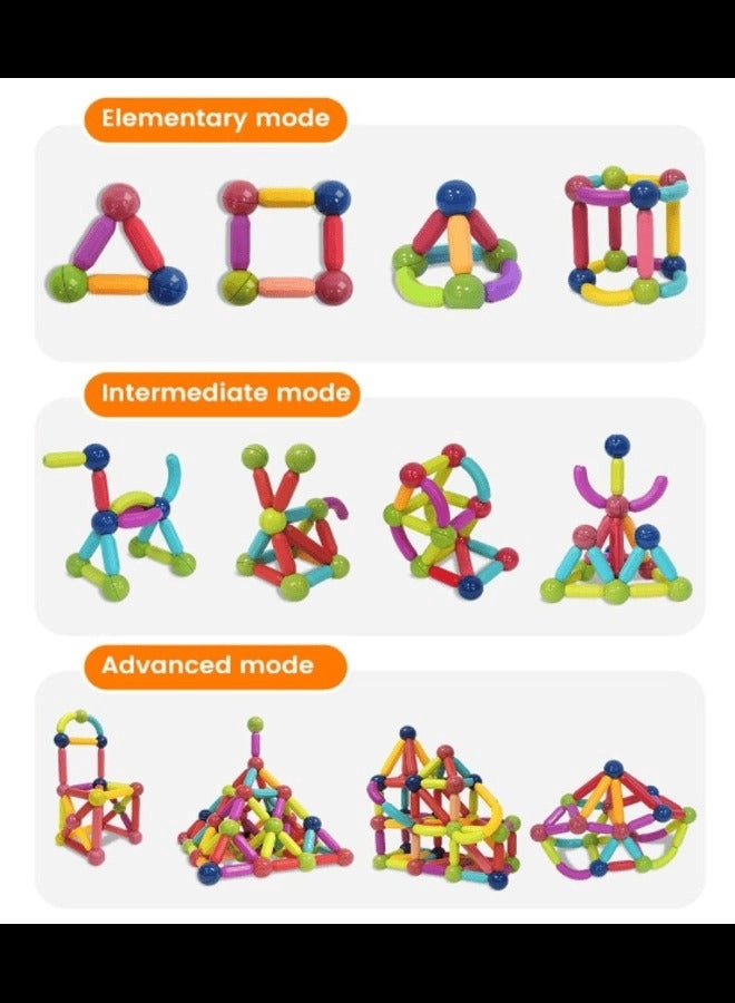 Magnetic Ball and Stick Building Set - 64pcs