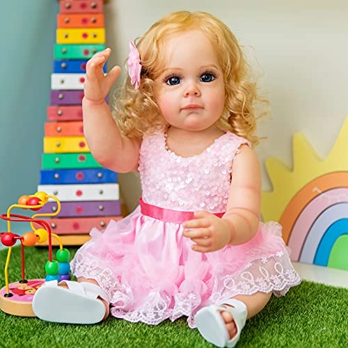 Maggi Reborn Baby Doll - 55 cm Silicone Hand rooted fiber hair
