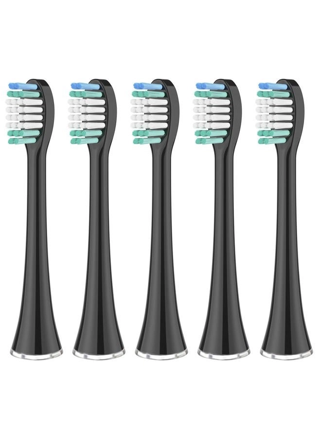 Replacement Toothbrush Heads - Pack of 5 Black
