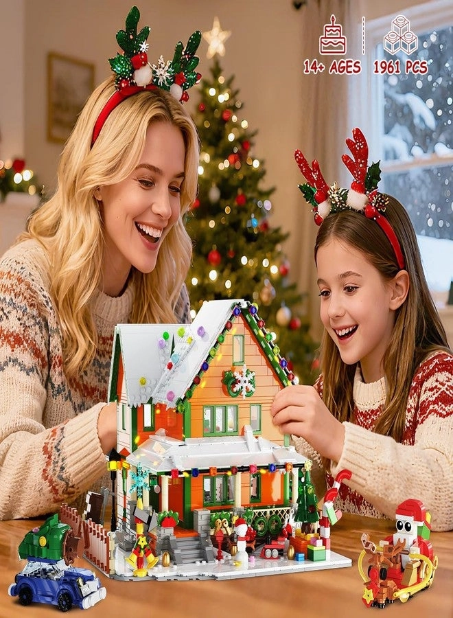 Christmas House Mini Building Set - Holiday Snow Village