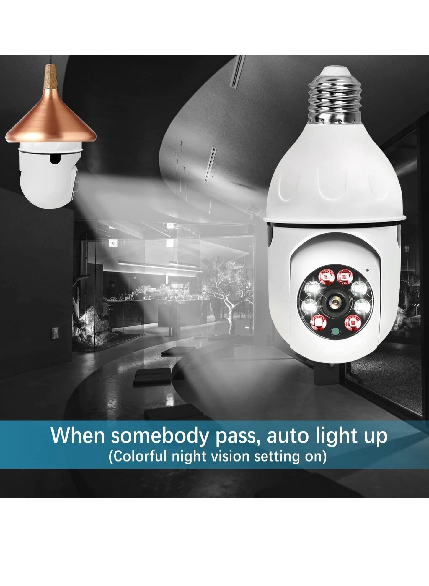 WiFi Light Bulb Camera 1080P