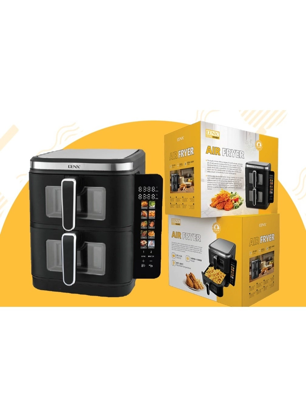 Double Stack Dual Zone Air Fryer Oven