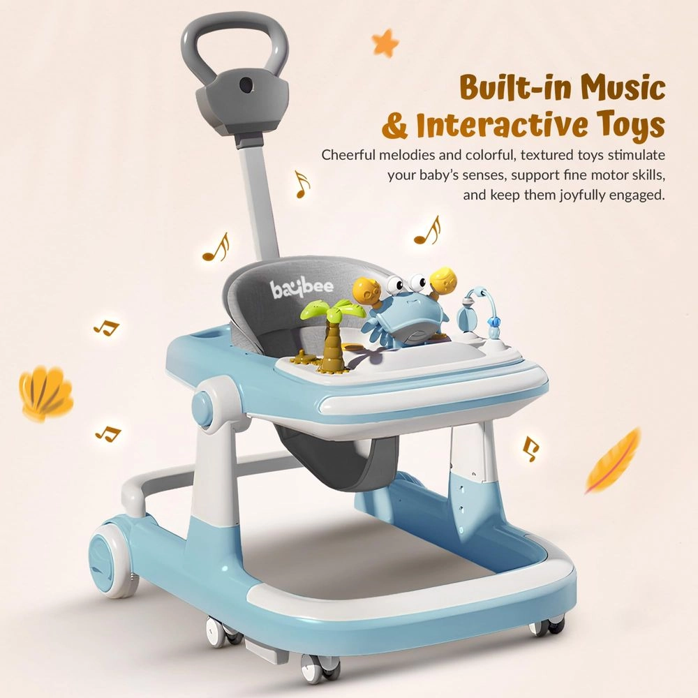 3-In-1 Baby Walker - Adjustable Height Foldable