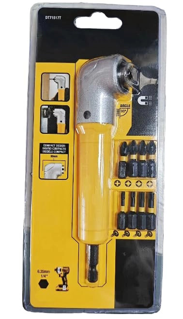 Tolxh DT71517T - Impact Drill Driver Angle Attachment With Bit