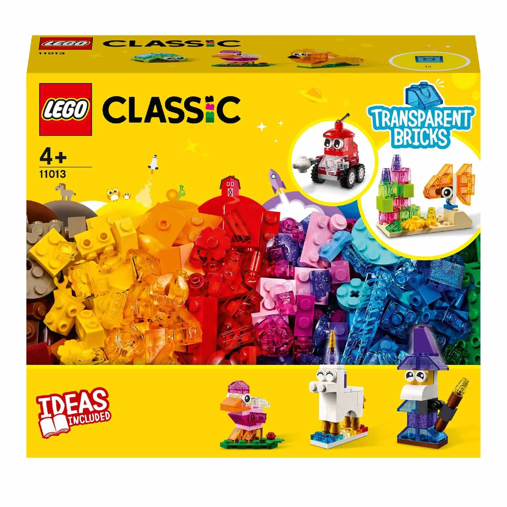Classic Creative Transparent Bricks (11013) - 500 Pieces Multicolor