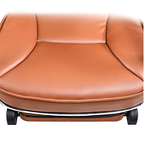 Desk Chair - PU Leather Brown High Back