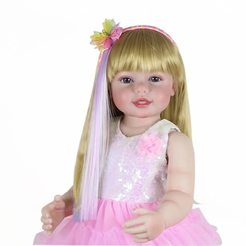 Rainbow Dreams Reborn Toddler Doll - 22-inch Full Vinyl Body Light Skin Tone Ages 3+