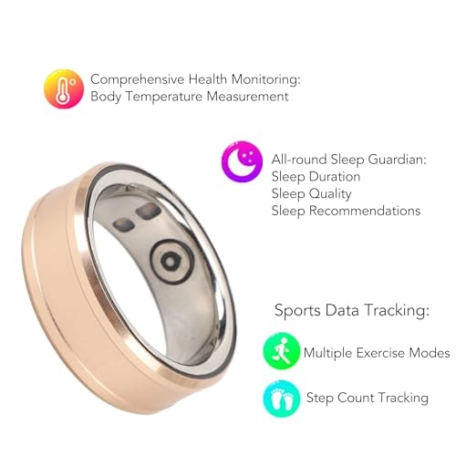 Smart Ring Health Tracker - IPX8 Waterproof 20mah Approx. 7 Days