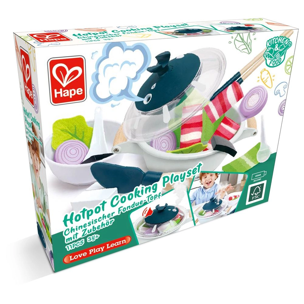 Little Chef Cooking And Steam Playset - Wooden (E3187)