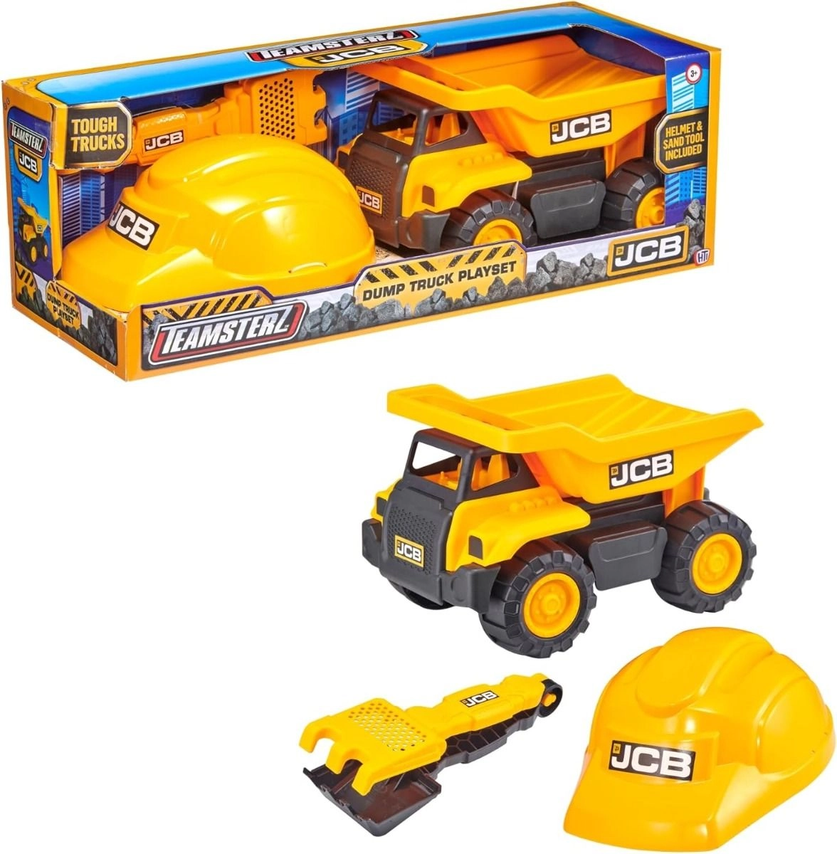 D-Power Teamsterz JCB Dump Truck - 10inch Sand Tool Helmet