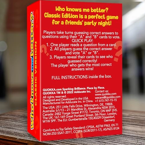 Who Knows Me Better - Card Quiz Game