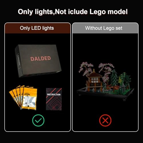 LED Lighting Kit for Lego Icons Tranquil Garden - Remote Control Version Compatible with 10315