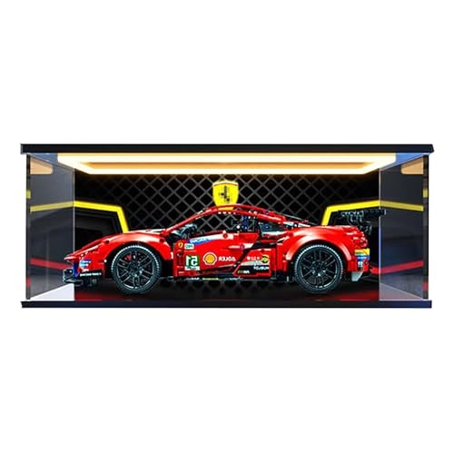 Display Case - Acrylic Clear for LEGO 42125 42156 21054 55x25x18cm 2mm thickness Printed on With Led