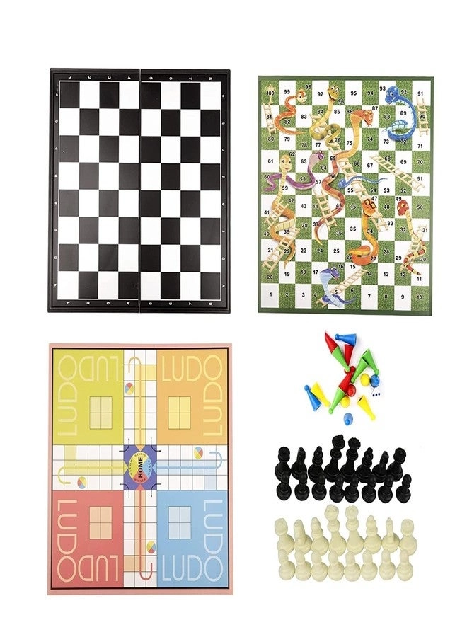 Magnetic Game 3 in 1 - Chess Ludo Snakesladder