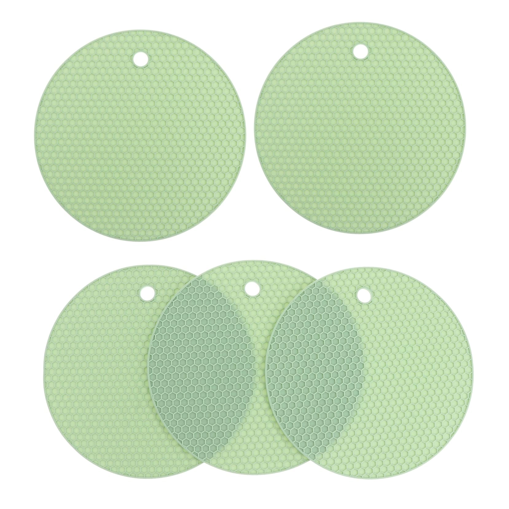 LANUOP Silicone Air Fryer Mat - Round 18.00X18.00X0.30cm Green