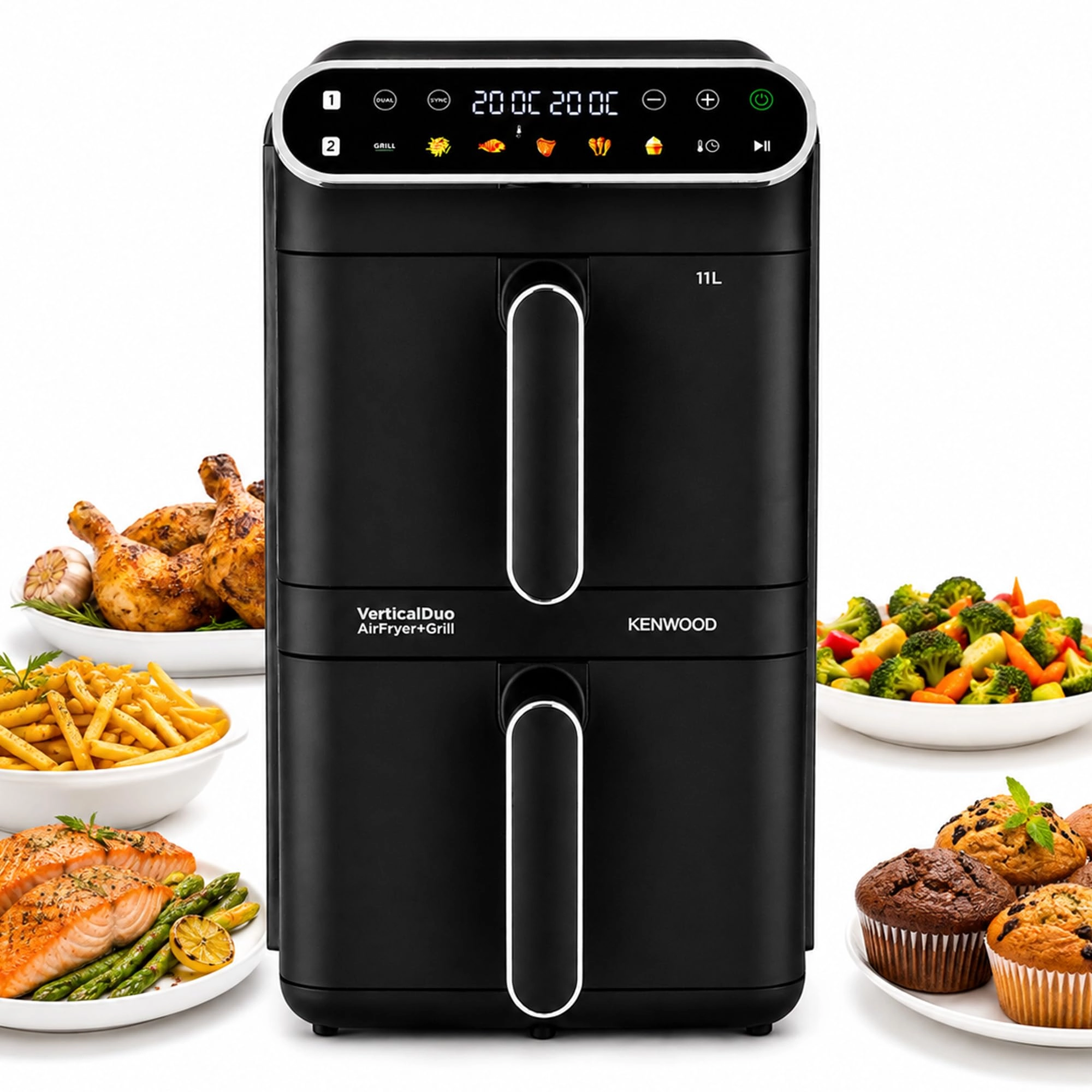 Kenwood Electronics Double Stack XXL HFV11.000BK