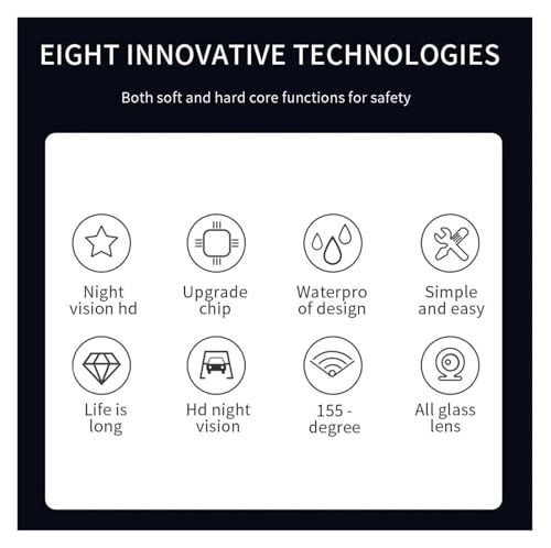 Intelligent Dynamic Trajectory Car Rear View Camera - Night Vision Wire 4K AHD 1080P