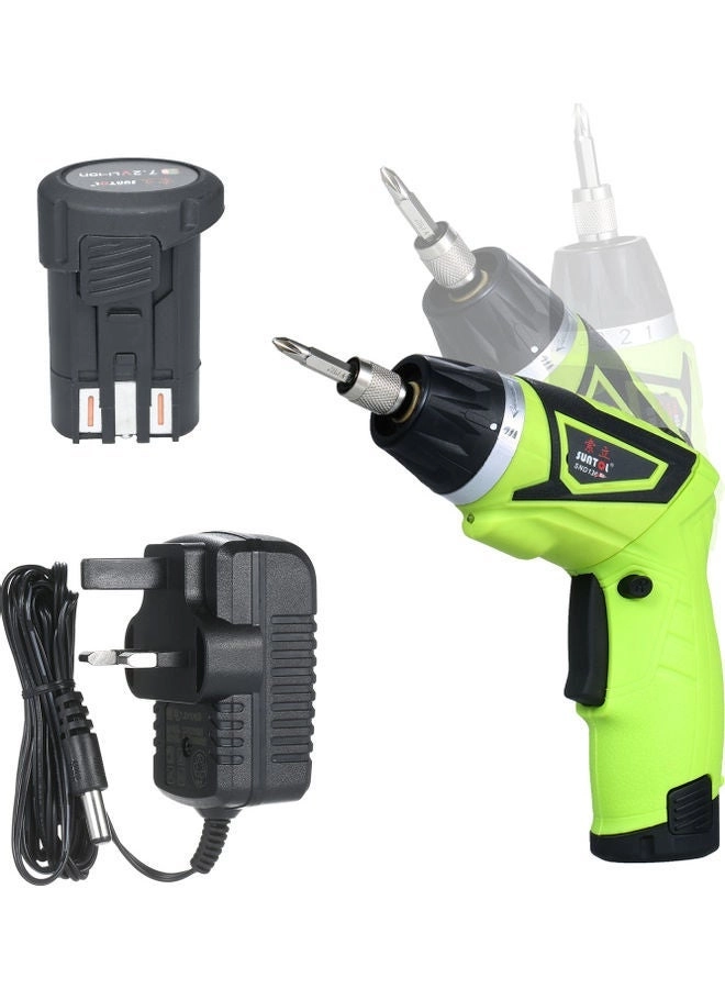 NIBEMINENT Cordless Electric Screwdriver - 2-Piece 6 Accessories Green