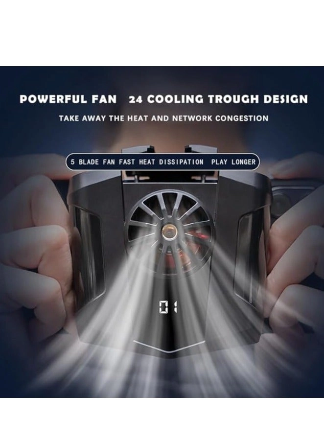 3 in 1 Wireless Phone Cooler - 3600mAh Rechargeable RGB Lighting 3 Speed Control