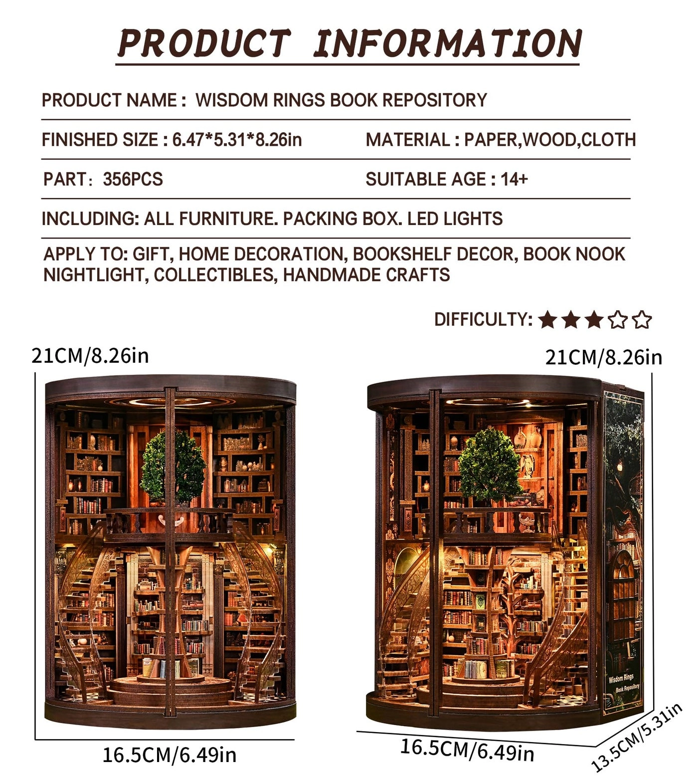 DIY Dollhouse Miniature Book Nook