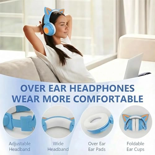 Cat Ear Bluetooth Headphones Wireless Headphone